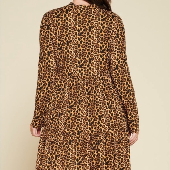 Super soft animal, print, long sleeve dress by Oddy Clothing- regular and plus - Picture 8 of 9